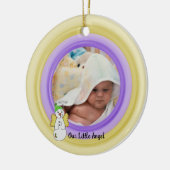 Voeg uw foto toe aan onze kleine engel keramische  keramisch ornament (Links)