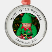 Voeg uw foto toe (baby's eerste Kerstmis) Ornament (Voorkant)