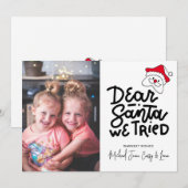 VOEG UW FOTO TOE | Beste kerstman, we hebben gepro Kaart (Voorkant / Achterkant)