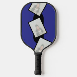 Voeg uw foto toe Blauwe Pickleball Paddle