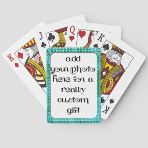 Voeg uw foto toe Blauwgroen Lijst Bicycle® Play Pokerkaarten