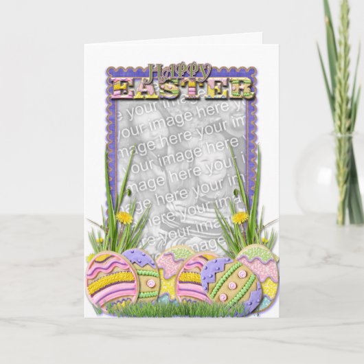 VOEG UW FOTO toe - De Koekjes van het Paasei Feestdagen Kaart (Voorkant)
