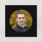 Voeg uw foto toe Eenvoudige minimalistische bewerk Vierkante Visitekaartje (Voorkant)