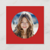 Voeg uw foto toe Eenvoudige minimalistische bewerk Vierkante Visitekaartje (Voorkant)