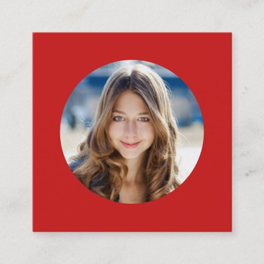 Voeg uw foto toe Eenvoudige minimalistische bewerk Vierkante Visitekaartje (Voorkant)