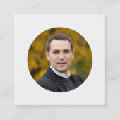 Voeg uw foto toe Eenvoudige minimalistische bewerk Vierkante Visitekaartje (Voorkant)