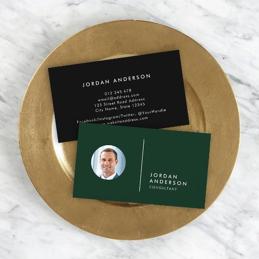 Voeg uw foto toe Eenvoudige scheidingsteken Bewerk Visitekaartje