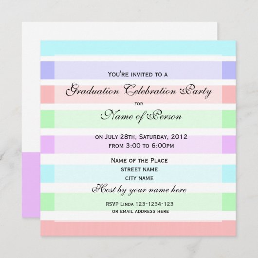 Voeg uw foto toe, elegant afstuderen voor zachte k kaart (Voorkant / Achterkant)