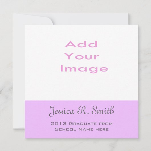 Voeg uw foto toe, elegant afstuderen voor zachte k kaart (Achterkant)