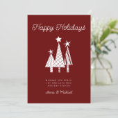 VOEG UW FOTO TOE | Feestdagen Moderne kerstboom Kaart (Staand voorkant)