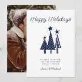 VOEG UW FOTO TOE | Feestdagen Moderne kerstboom Kaart (Voorkant / Achterkant)