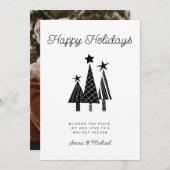 VOEG UW FOTO TOE | Feestdagen Moderne kerstboom Kaart (Voorkant / Achterkant)