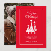 VOEG UW FOTO TOE | Feestdagen Moderne kerstboom Kaart (Voorkant / Achterkant)