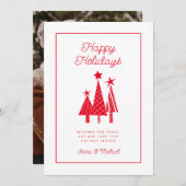 VOEG UW FOTO TOE | Feestdagen Moderne kerstboom Kaart (Voorkant / Achterkant)