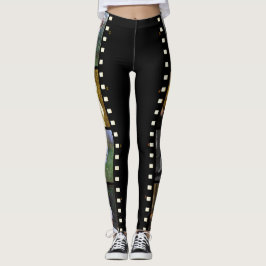 Voeg uw foto toe filmstrip foto frames aangepast leggings