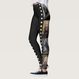 Voeg uw foto toe filmstrip foto frames aangepast leggings