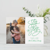 VOEG UW FOTO TOE | Het Seizoen Om Vrolijk Te Zijn Kaart (Staand voorkant)