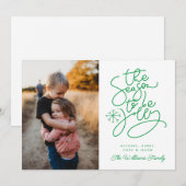 VOEG UW FOTO TOE | Het Seizoen Om Vrolijk Te Zijn Kaart (Voorkant / Achterkant)