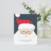 VOEG UW FOTO TOE | Ho Ho Ho Santa Claus Feestdagenkaart (Staand voorkant)