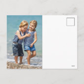 VOEG UW FOTO TOE | Ho Ho Ho Santa Claus Feestdagenkaart (Achterkant)