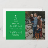 VOEG UW FOTO TOE | Kerstageboom Kaart (Voorkant / Achterkant)