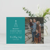 VOEG UW FOTO TOE | Kerstageboom Kaart (Staand voorkant)