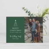 VOEG UW FOTO TOE | Kerstageboom Kaart (Staand voorkant)
