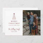 VOEG UW FOTO TOE | Kerstageboom Kaart (Voorkant / Achterkant)