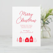 VOEG UW FOTO TOE | Kerstastad Merry Kaart (Staand voorkant)