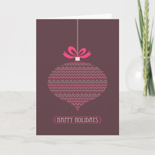 Voeg uw foto toe | Kerstbal Kaart (Voorkant)