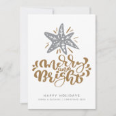 VOEG UW FOTO TOE | Merry en Bright Kaart (Voorkant)