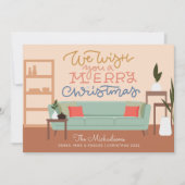 VOEG UW FOTO TOE | Moderne Kerstmis halverwege de  (Voorkant)