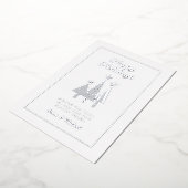VOEG UW FOTO TOE | Prettig Kerstfeest Folie Feestdagenkaart (Gedraaid)