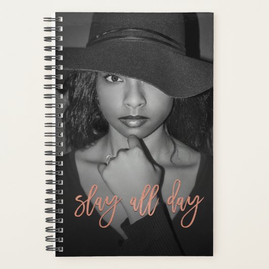 Voeg uw foto toe Slay de hele dag trendy Planner (Voorkant)