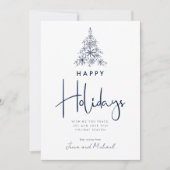 VOEG UW FOTO TOE | Snowflake-boom Kaart (Voorkant)