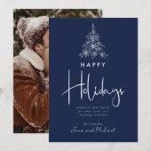 VOEG UW FOTO TOE | Snowflake-boom Kaart (Voorkant / Achterkant)