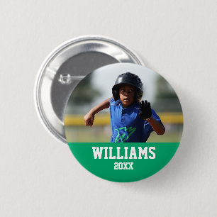 Voeg uw foto toe - sportteam ronde button 5,7 cm