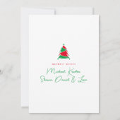 VOEG UW FOTO TOE | Vroege kerstvakantieboom Kaart (Achterkant)