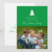 VOEG UW FOTO TOE | Vroege kerstvakantieboom Kaart (Voorkant / Achterkant)