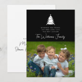 VOEG UW FOTO TOE | Vroege kerstvakantieboom Kaart (Voorkant / Achterkant)