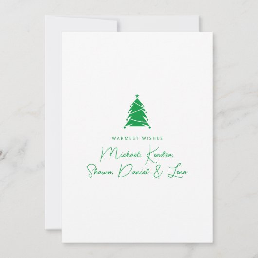 VOEG UW FOTO TOE | Vroege kerstvakantieboom Kaart (Achterkant)