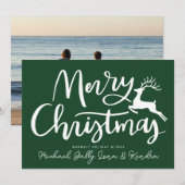 VOEG UW FOTO TOE | Vroegere kerstrendierster Kaart (Voorkant / Achterkant)