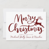 VOEG UW FOTO TOE | Vroegere kerstrendierster Kaart (Voorkant)