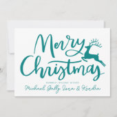 VOEG UW FOTO TOE | Vroegere kerstrendierster Kaart (Voorkant)