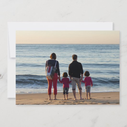 VOEG UW FOTO TOE | Vroegere kerstrendierster Kaart (Achterkant)