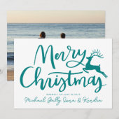 VOEG UW FOTO TOE | Vroegere kerstrendierster Kaart (Voorkant / Achterkant)