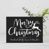 VOEG UW FOTO TOE | Vroegere kerstrendierster Kaart (Staand voorkant)