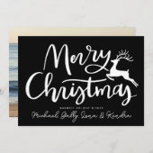 VOEG UW FOTO TOE | Vroegere kerstrendierster Kaart (Voorkant / Achterkant)