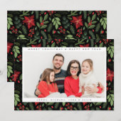 VOEG UW FOTO TOE | Vrolijk kerstfeest en gelukkig  (Voorkant / Achterkant)