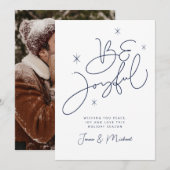 VOEG UW FOTO TOE | Vrolijk kerstfeest is vrolijk Kaart (Voorkant / Achterkant)